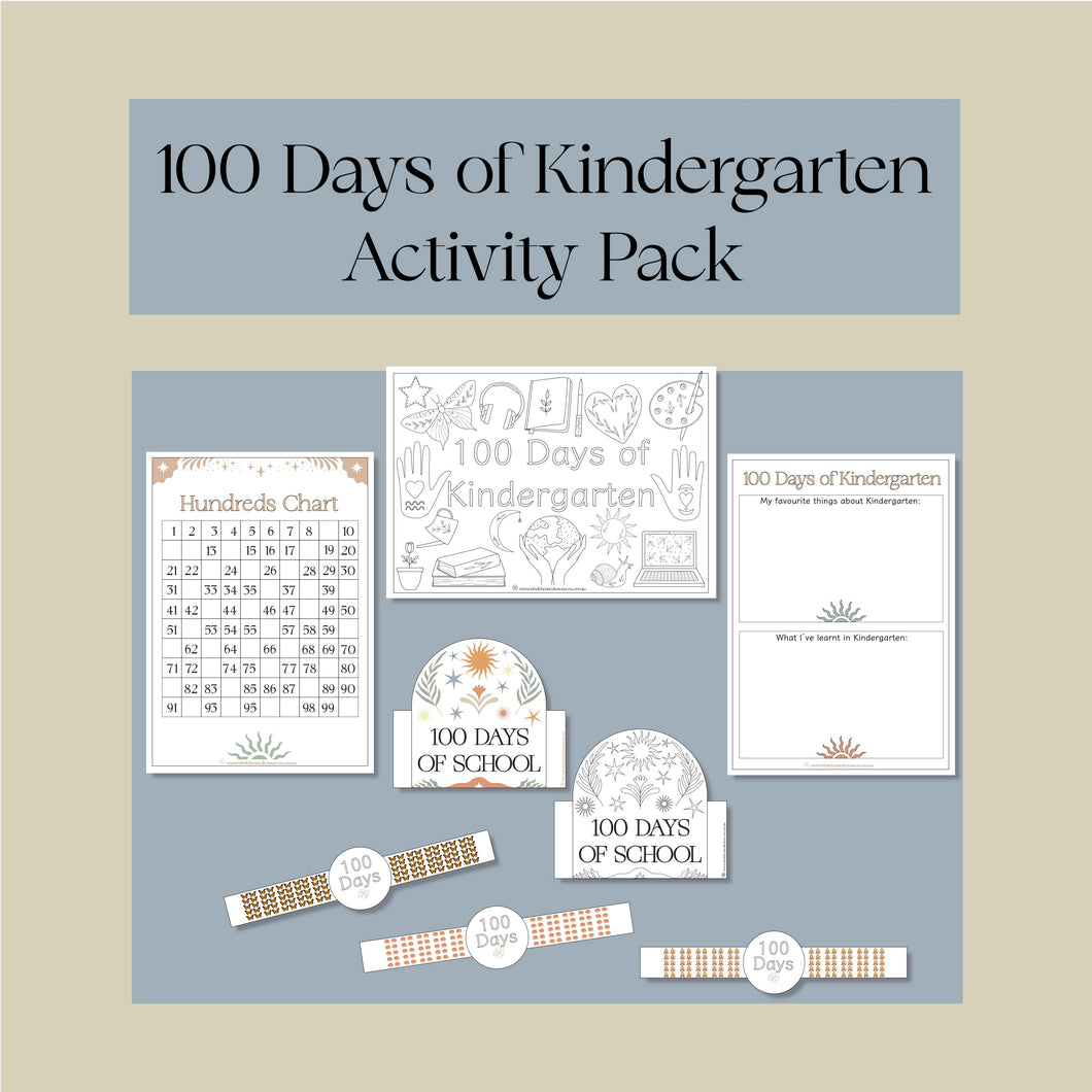 100 Days of Kindergarten Activity Pack