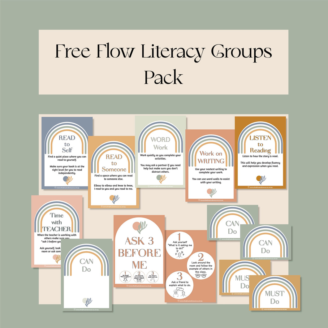 Free Flow Literacy Pack