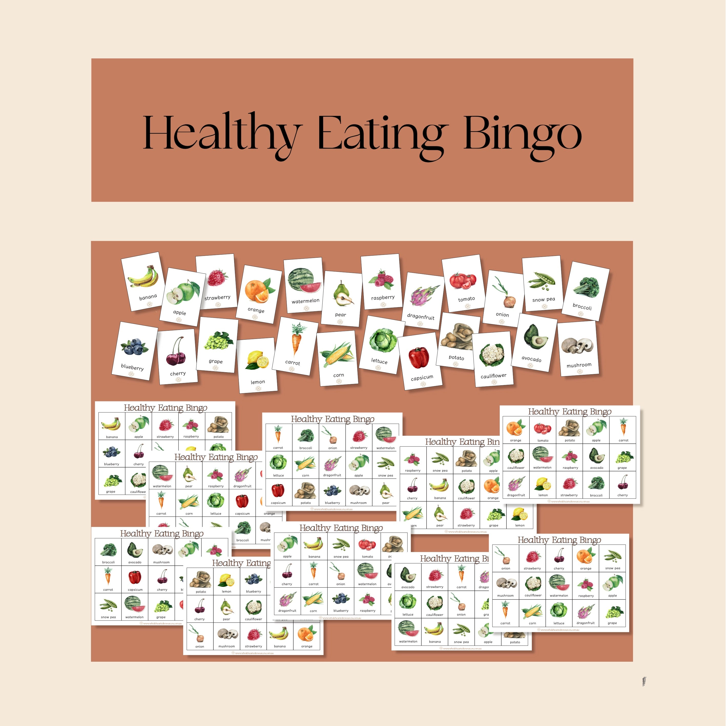 Healthy Eating Bingo – Wholehearted Resources