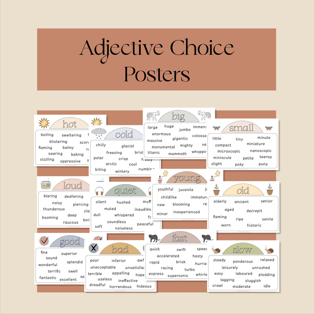 Adjective Choice Posters