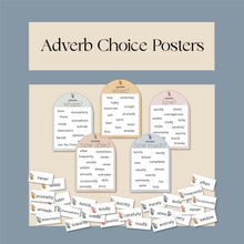 Load image into Gallery viewer, Adverb Choice Posters and Flashcards
