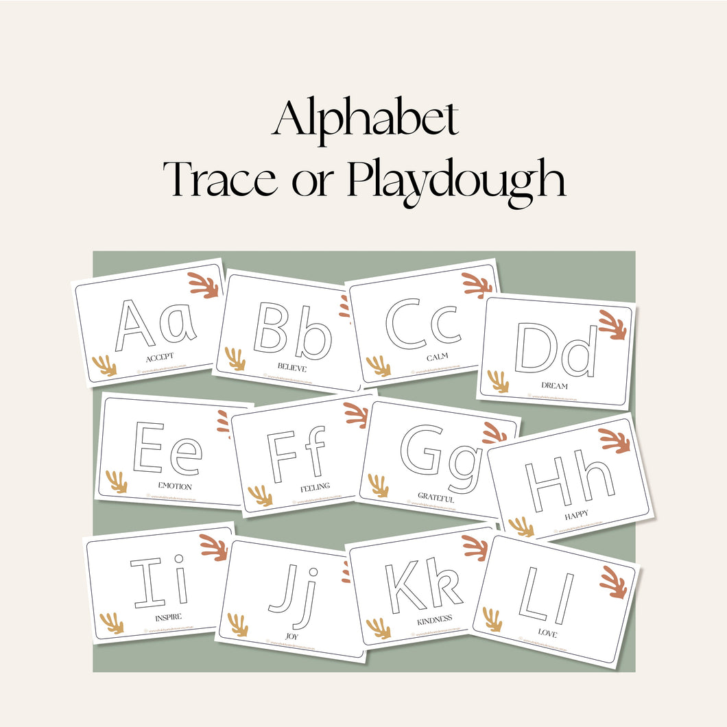 Alphabet Tracing or Playdough Mats