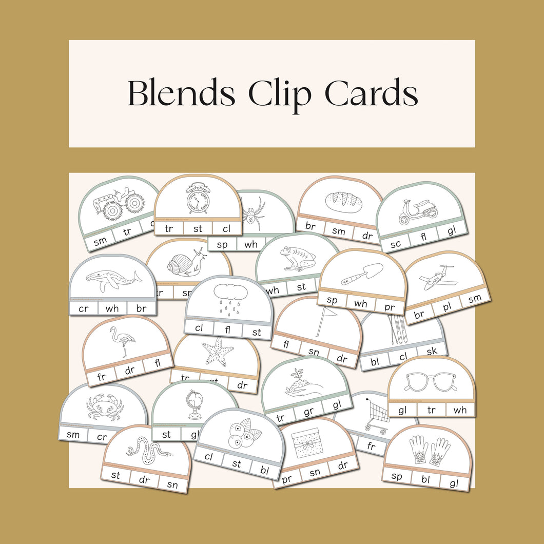 Blends Clip Cards