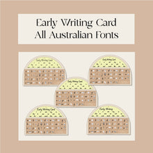 Load image into Gallery viewer, Early Writing Card- All Australian Fonts
