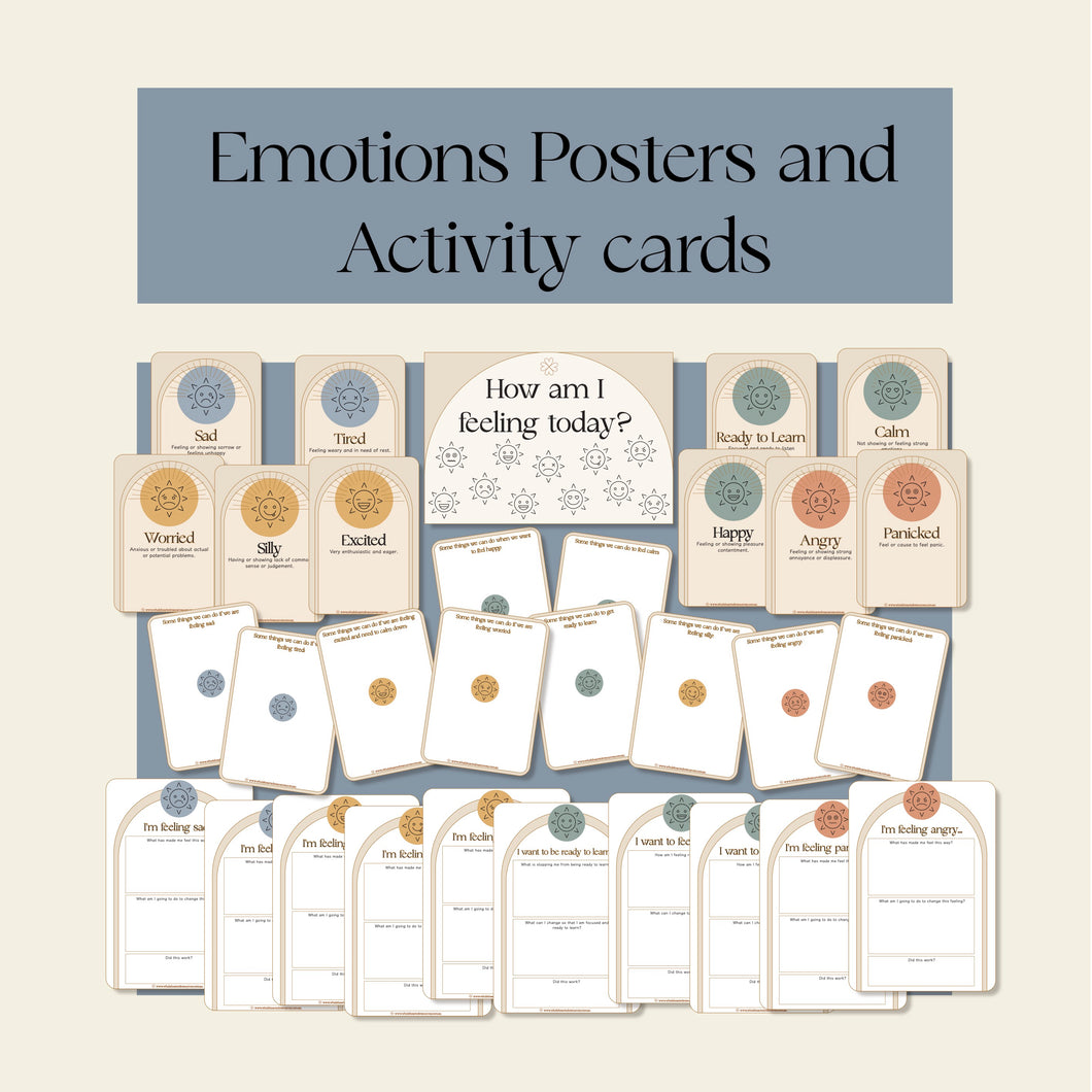 Emotions Posters and Activity Cards