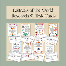 Load image into Gallery viewer, Festivals of the World Research and Task Cards
