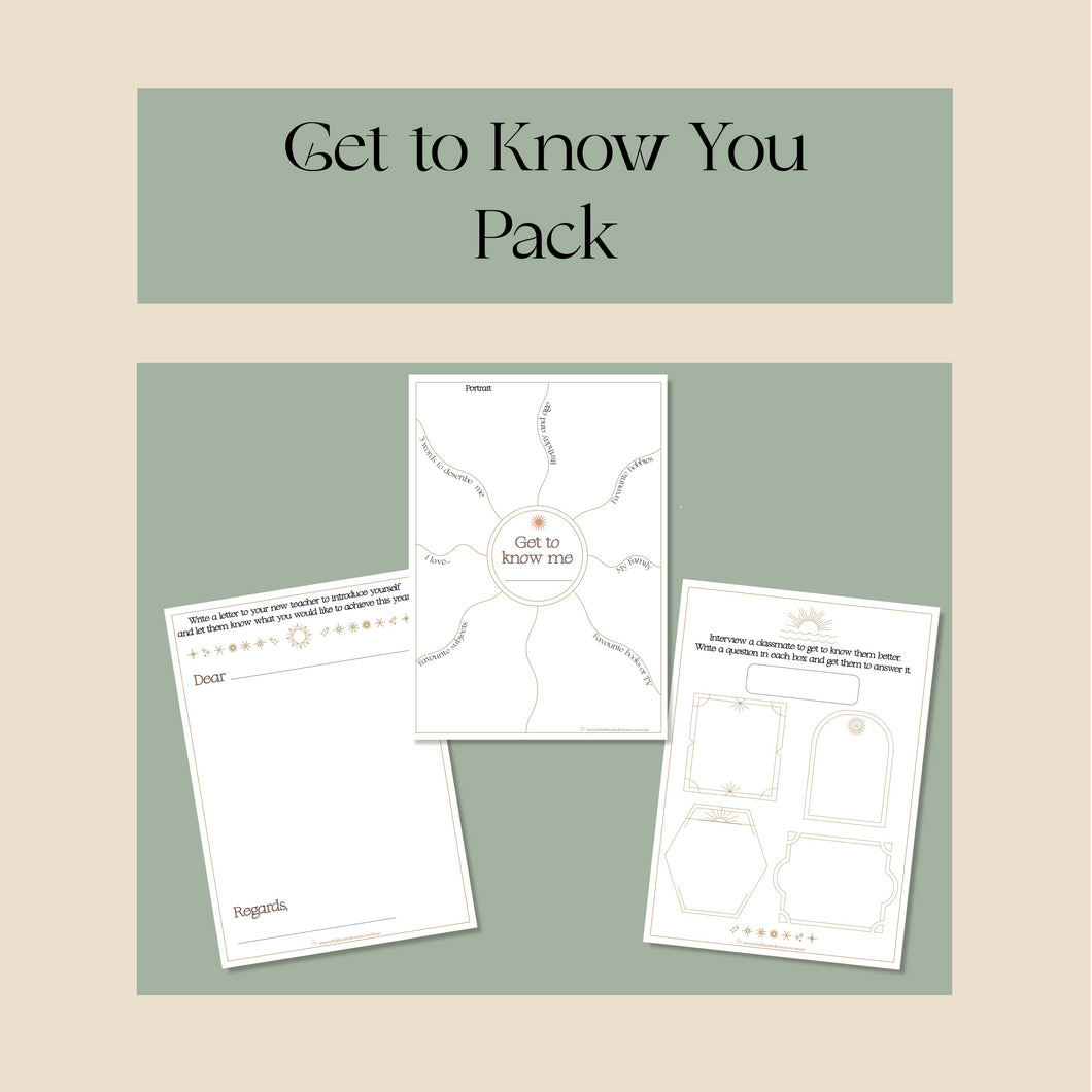 Get to Know You Pack