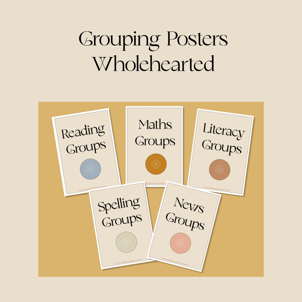 Grouping Posters Wholehearted