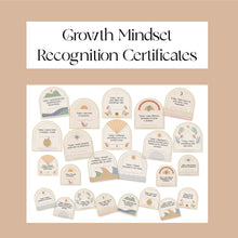 Load image into Gallery viewer, Growth Mindset Recognition Certificates
