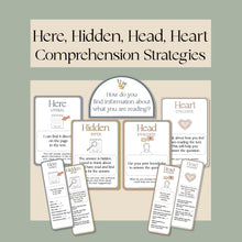 Load image into Gallery viewer, Here, Hidden, Head, Heart Reading Comprehension Posters
