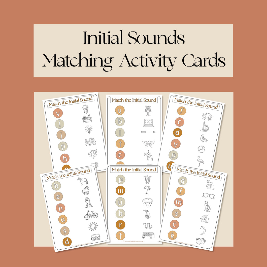 Initial Sounds Matching Activity Cards