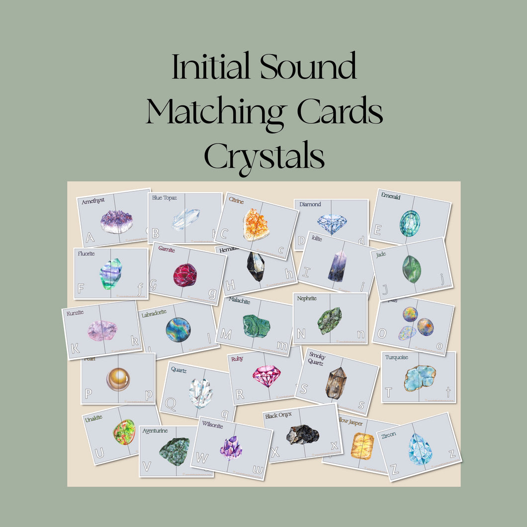 Initial Sound Matching Cards Crystals