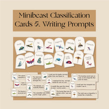 Load image into Gallery viewer, Minibeast Classification Cards and Writing Prompts
