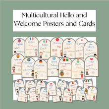 Load image into Gallery viewer, Multicultural Hello and Welcome Posters and Cards
