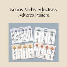 Load image into Gallery viewer, Nouns, Verbs, Adjectives and Adverbs Posters
