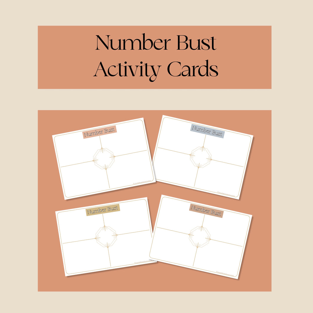 Number Bust Activity Cards