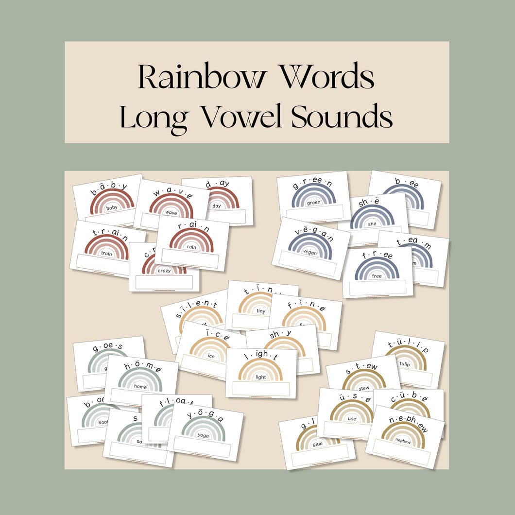 Rainbow Words- Long Vowel Sounds