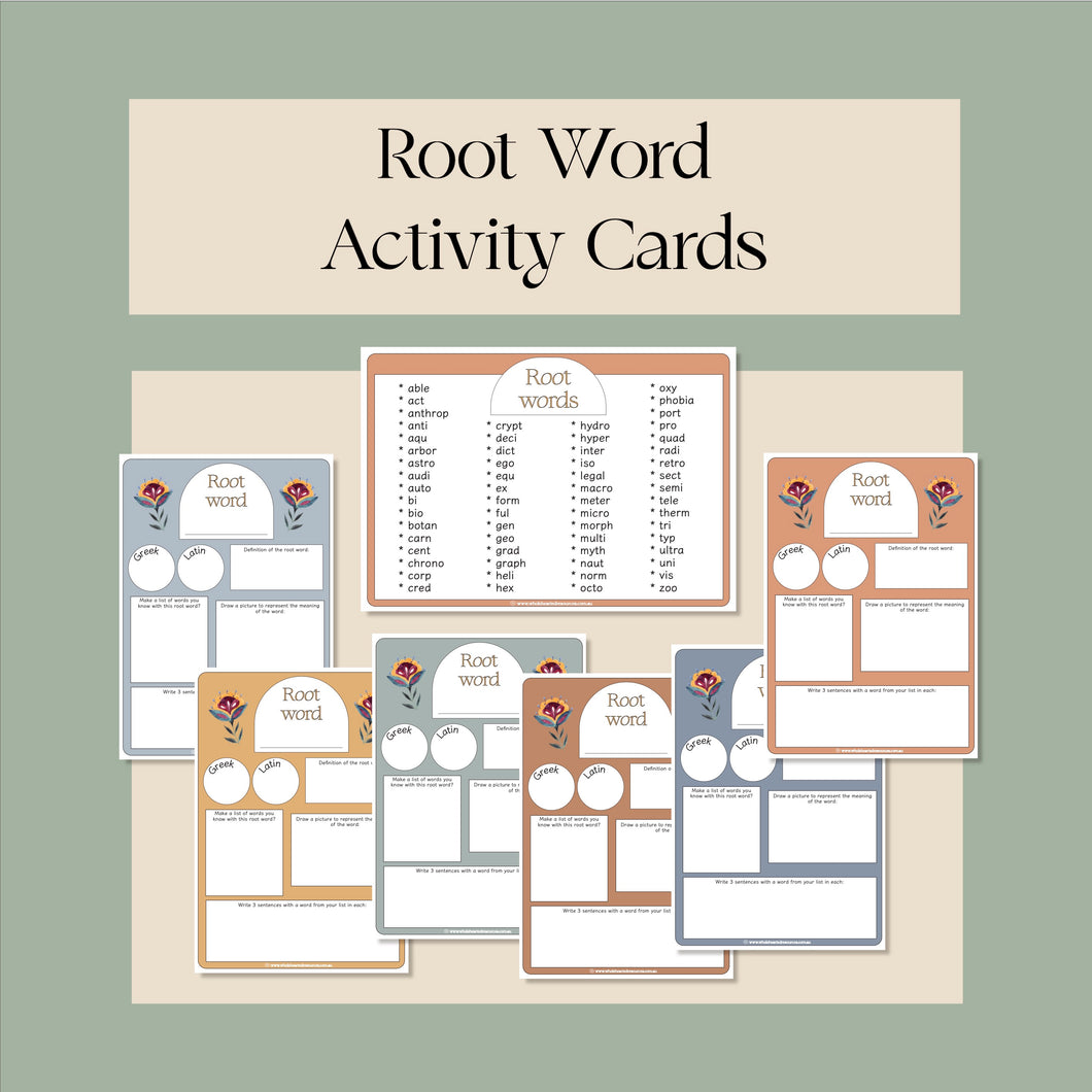 Root Word Activity Cards