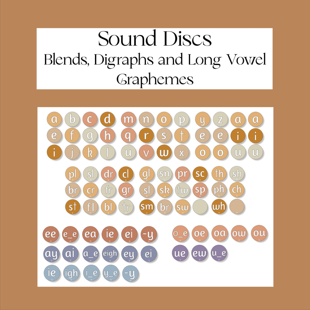 Sound Discs- Blends, Digraphs and Long Vowel Graphemes