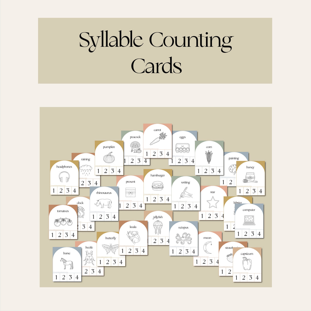 Syllable Counting Cards