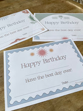 Load image into Gallery viewer, Birthday Certificates
