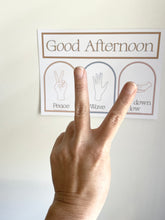 Load image into Gallery viewer, Greetings and Hand Signal Posters
